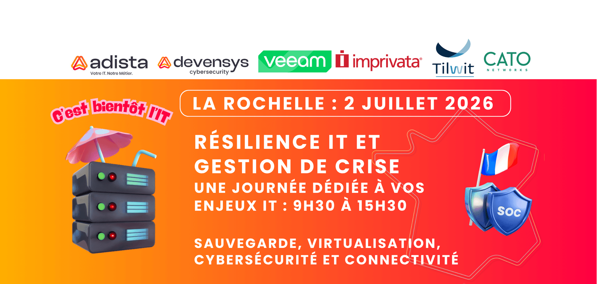 Résilience IT et gestion de crise à La Rochelle — La Rochelle, événement Tier 3 sélectionné par Agenda Tech