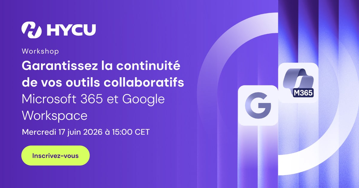Webinar HYCU, événement Tier 3 sélectionné par Agenda Tech