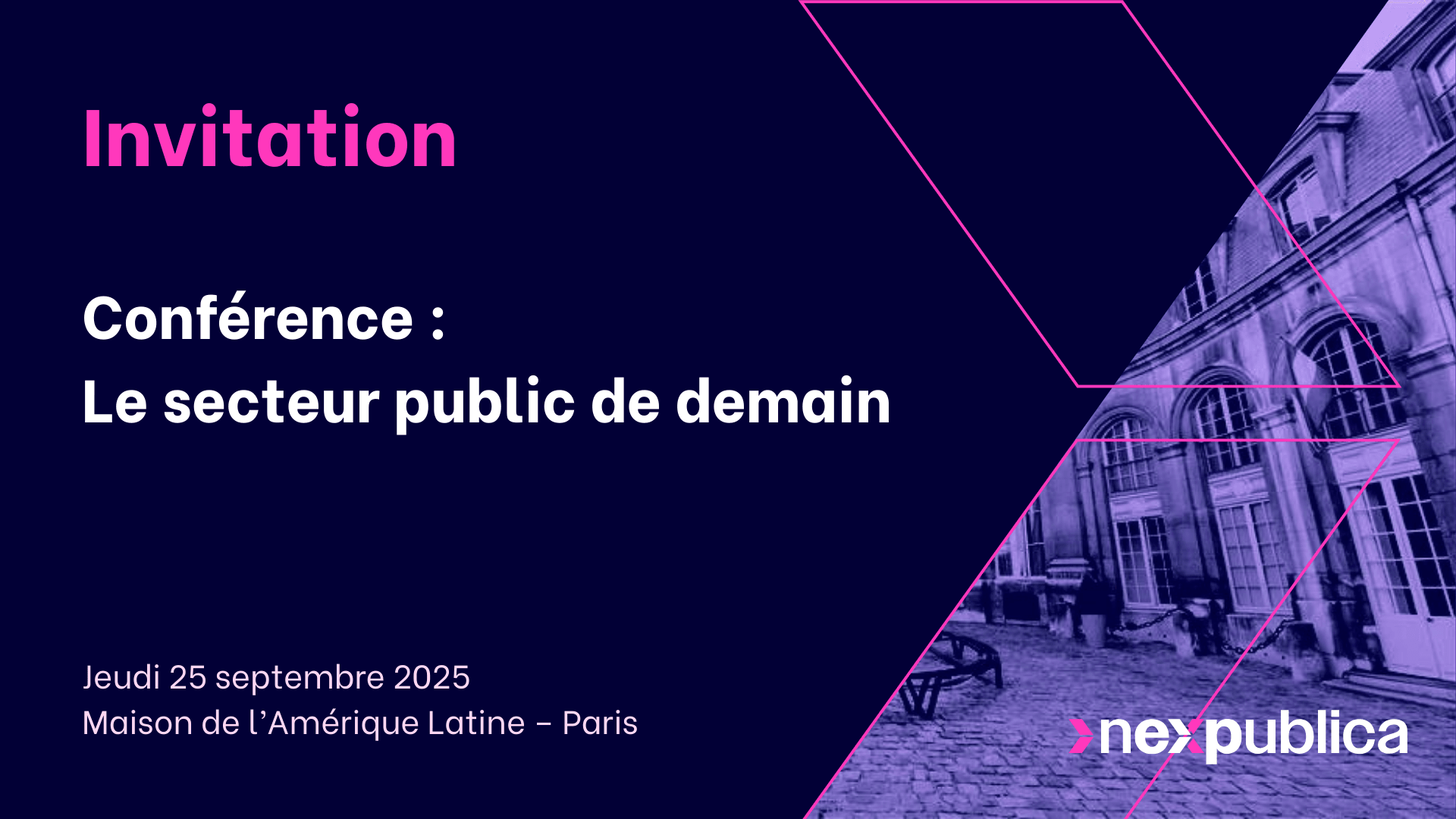 Le secteur public de demain — Paris, événement Tier 3 sélectionné par Agenda Tech